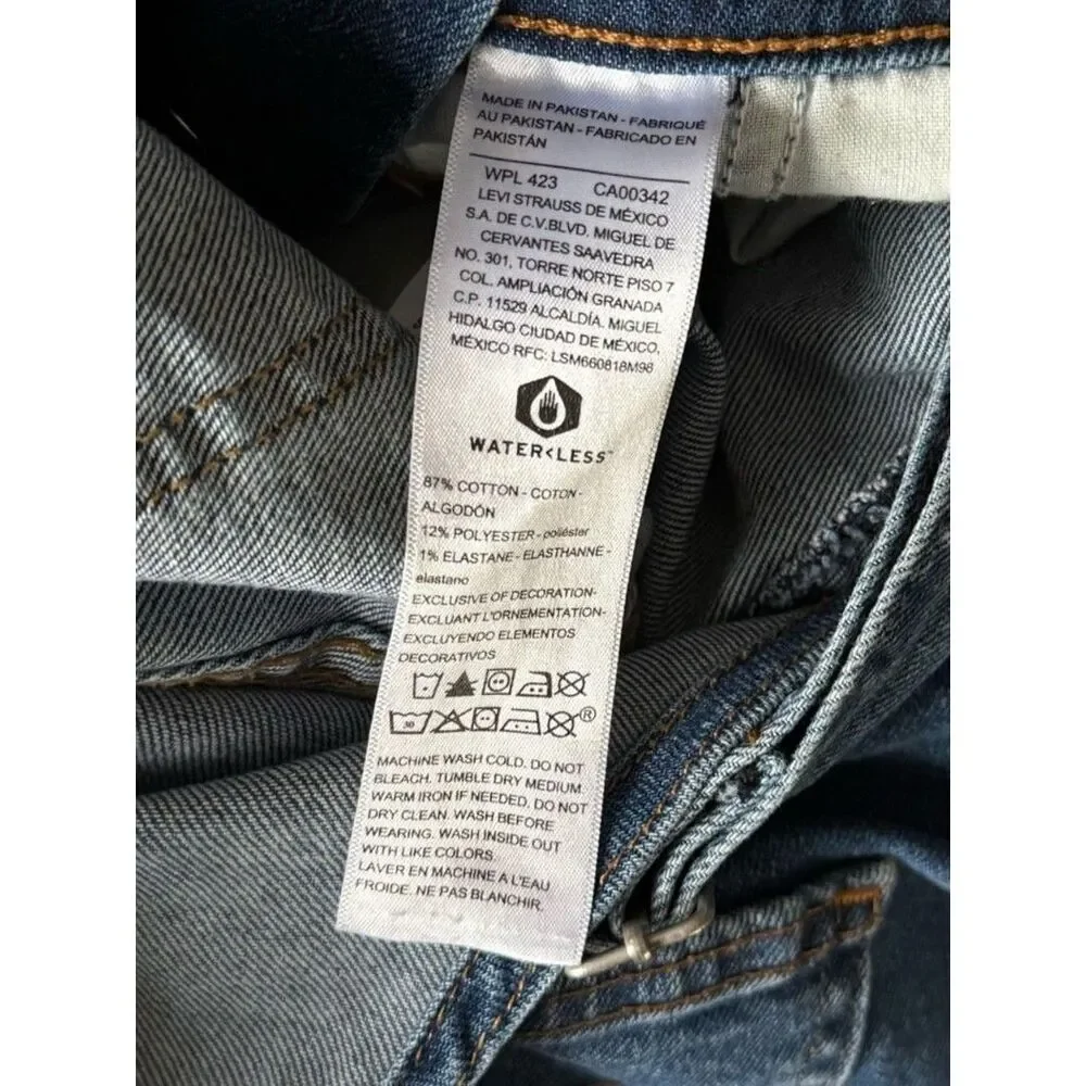 Levi's Dark Blue Denim Short Overalls for Kids Size M